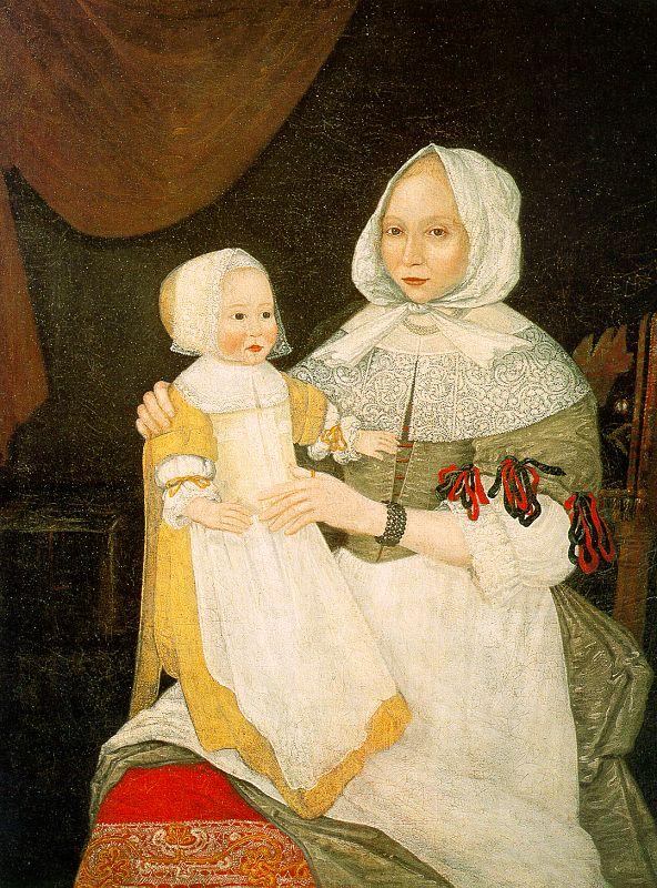 The Freake Limner Mrs Elizabeth Freake and Baby Mary France oil painting art